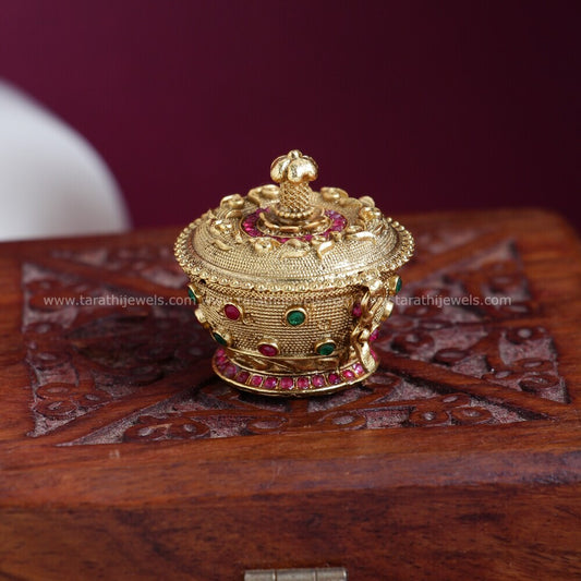 Premium Gold Look Alike Kemp Kumkum Box KK03