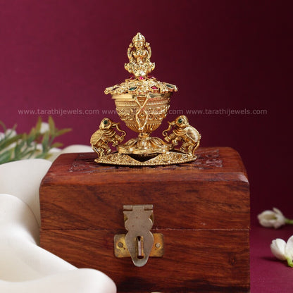 Peacock with Elephant Kemp Kumkum Box KK24