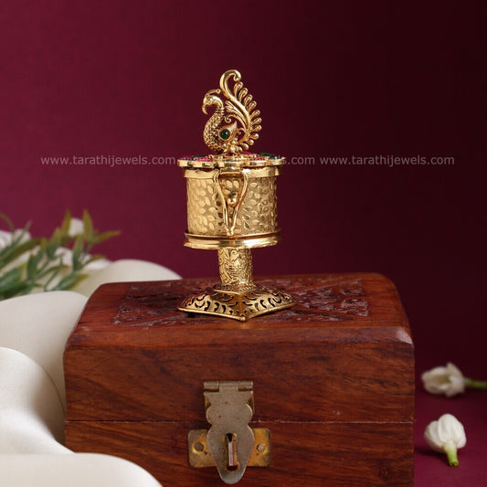 Peacock Kumkum Box KK27