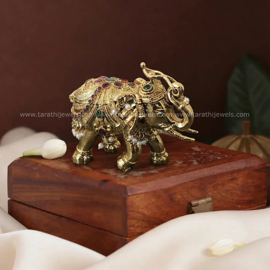 Elephant Design Kumkum Box KK39