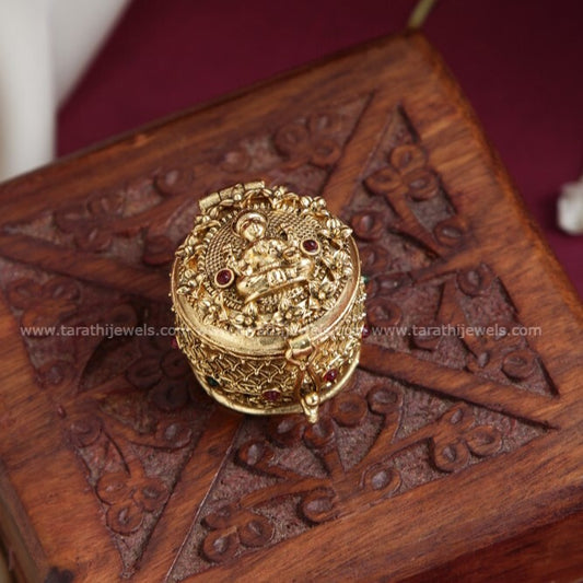 Lakshmi Round Kumkum Box KK44