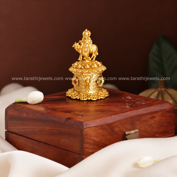 Cow Krishna Kumkum Box KK52