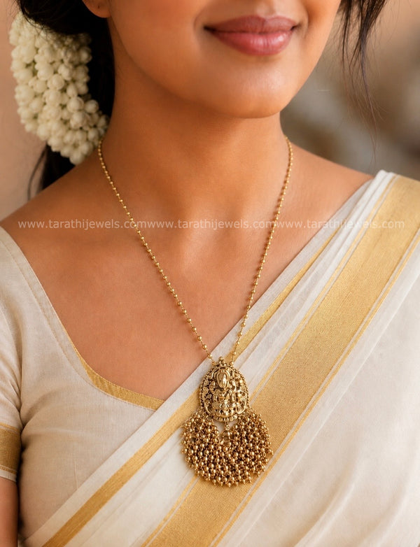 Gold Beads Lakshmi Neckchain N1032