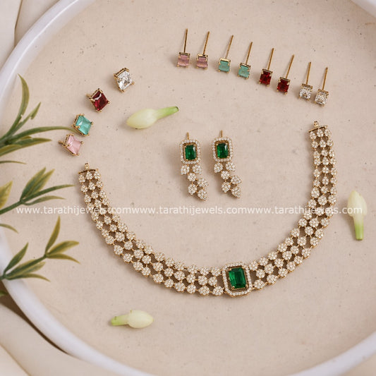 Beautiful Party Wear Changeable Ad Neckset N1047