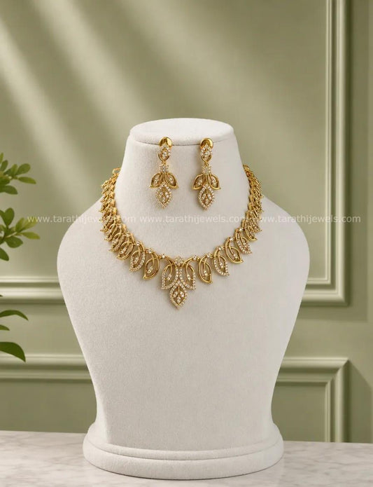 Leaf Design Partywear Necklace N1059