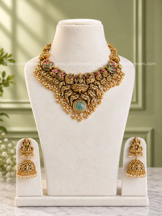 Antique Finish Lakshmi Necklace N1090