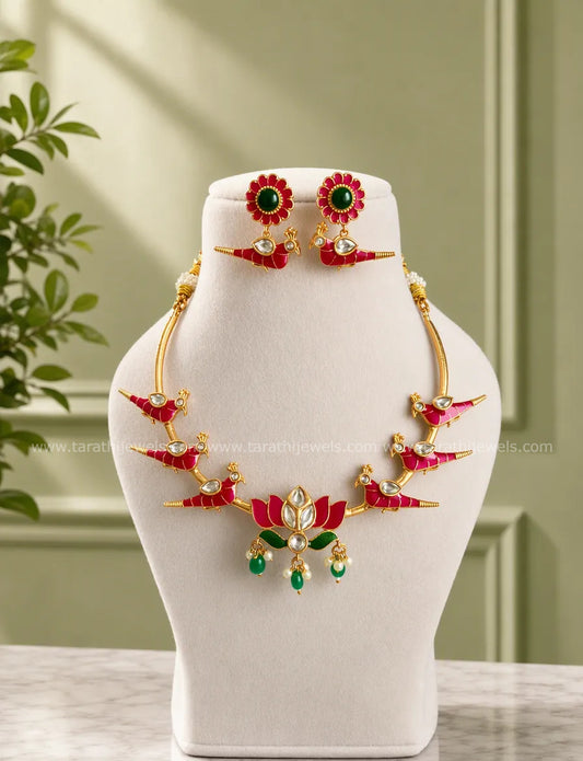 Lotus Peacock Necklace N1093