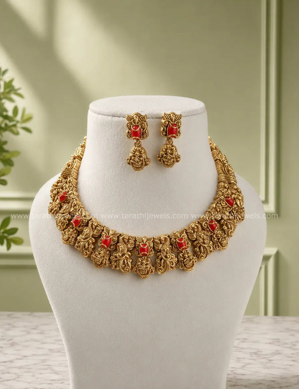Coral Peacock Necklace N1094