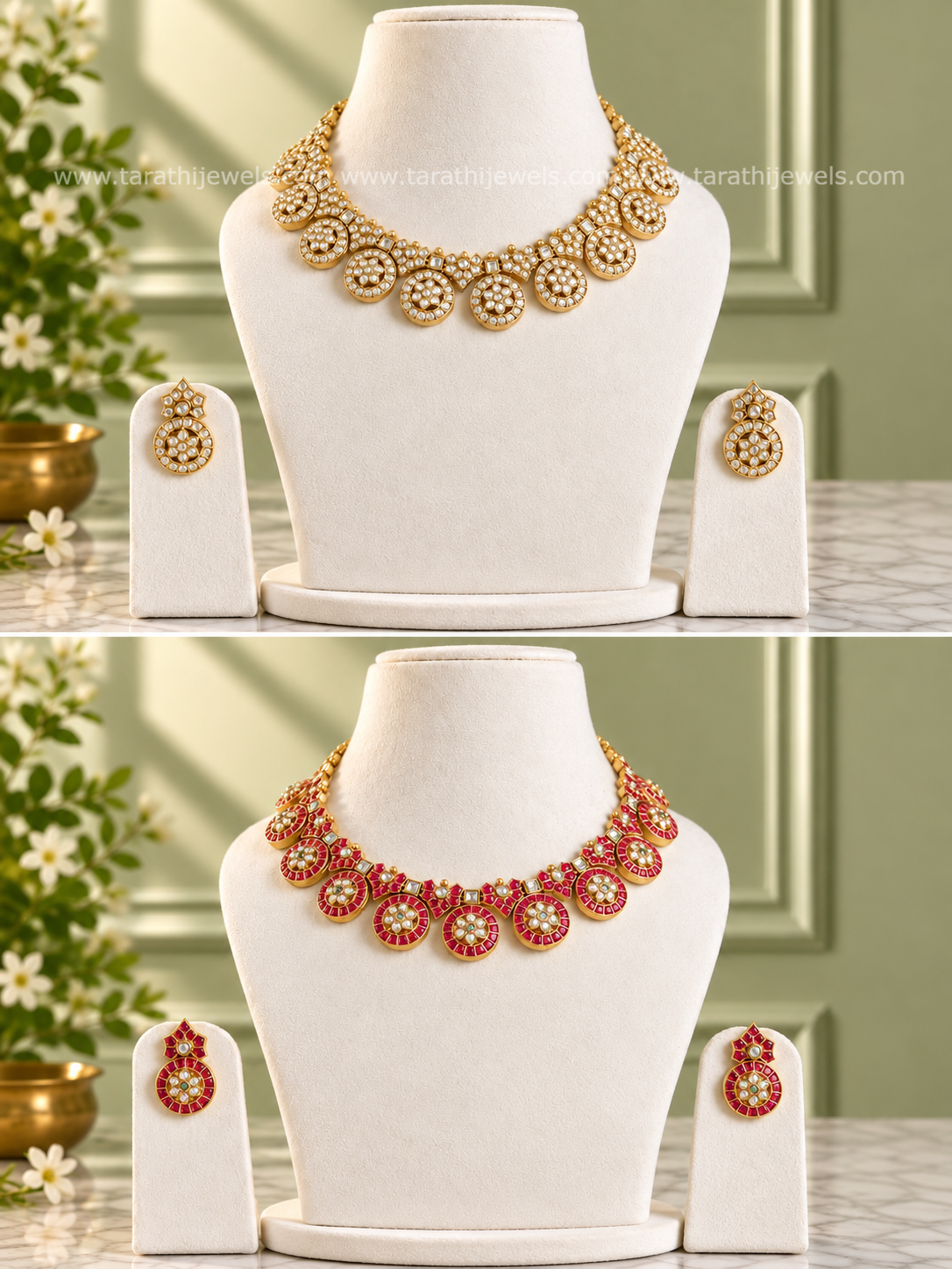 Tarathi Two in one Jadau Kundan Necklace N1111