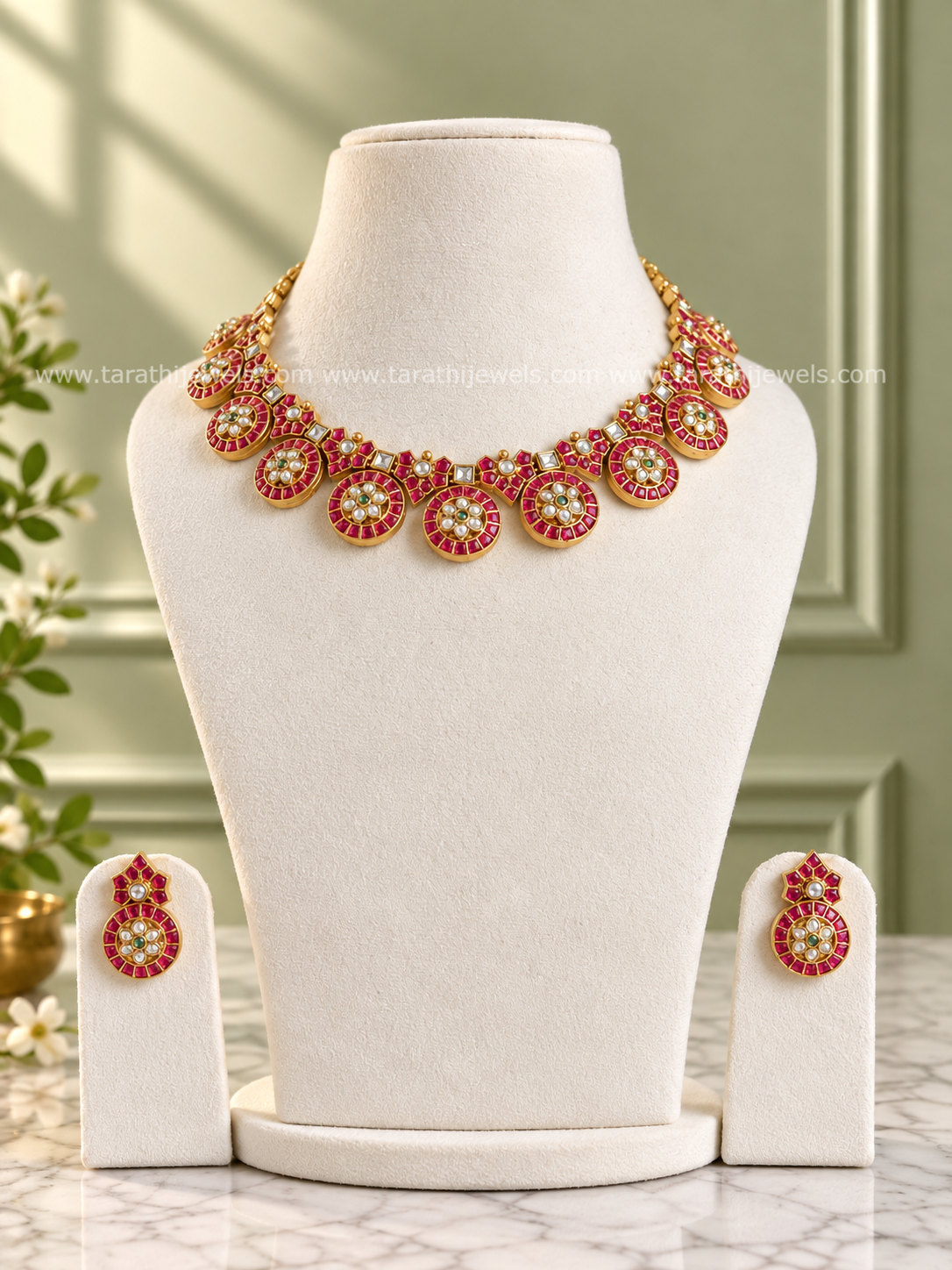 Tarathi Two in one Jadau Kundan Necklace N1111