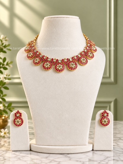 Tarathi Two in one Jadau Kundan Necklace N1111