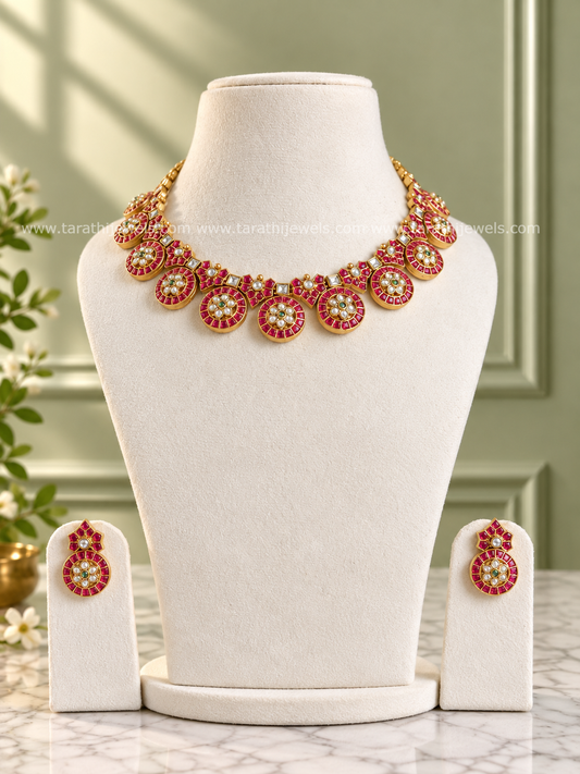 Tarathi Two in one Jadau Kundan Necklace N1111