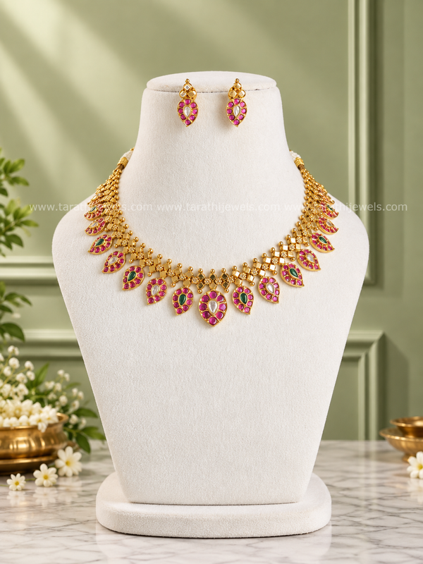 Beautiful Mango Design kemp stone Necklace N1131
