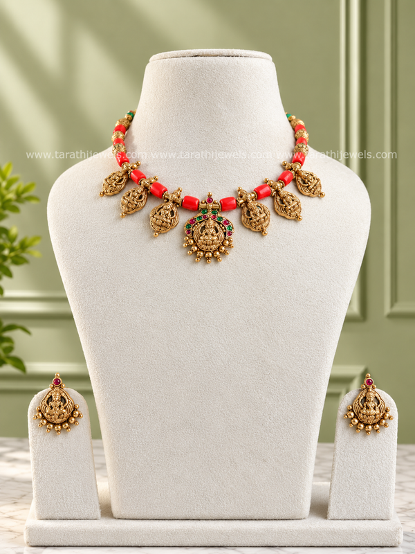 Coral Lakshmi Necklace N1152