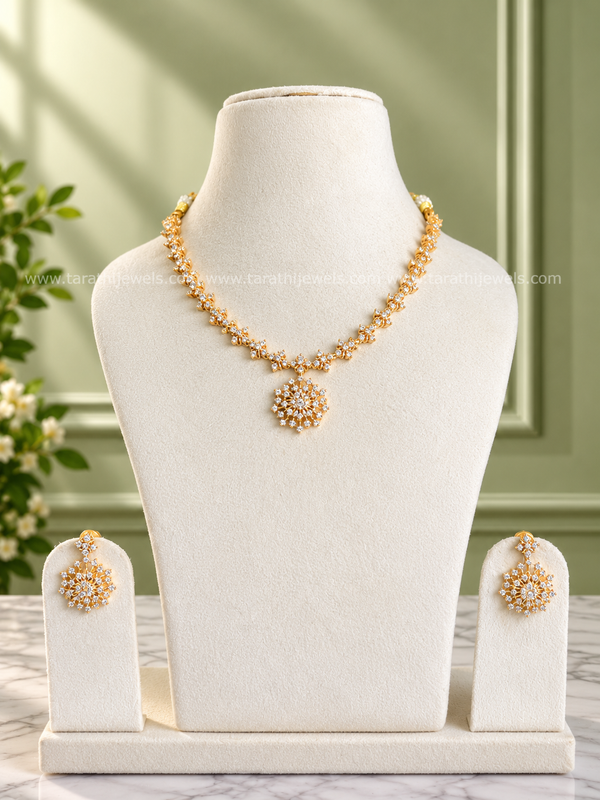Diamond Look Alike Necklace N1160