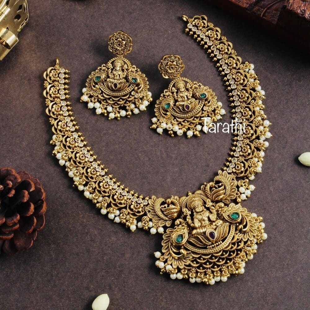 Antique Finish Lakshmi Guttapusalu Necklace N240