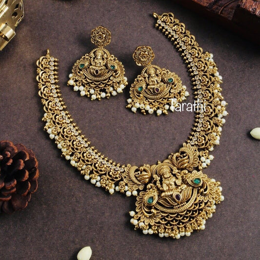 Antique Finish Lakshmi Guttapusalu Necklace N240