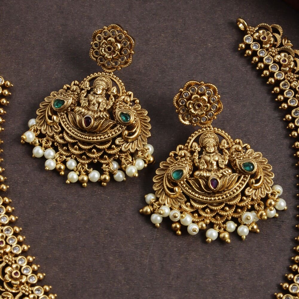 Antique Finish Lakshmi Guttapusalu Necklace N240