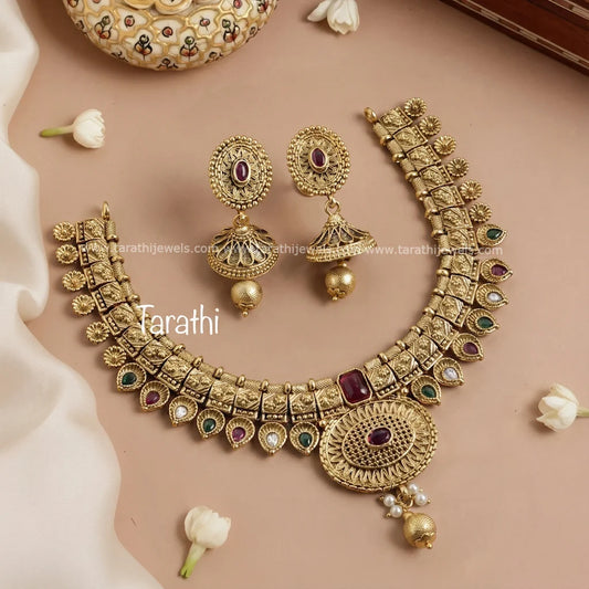 Antique Short Temple Necklace N846