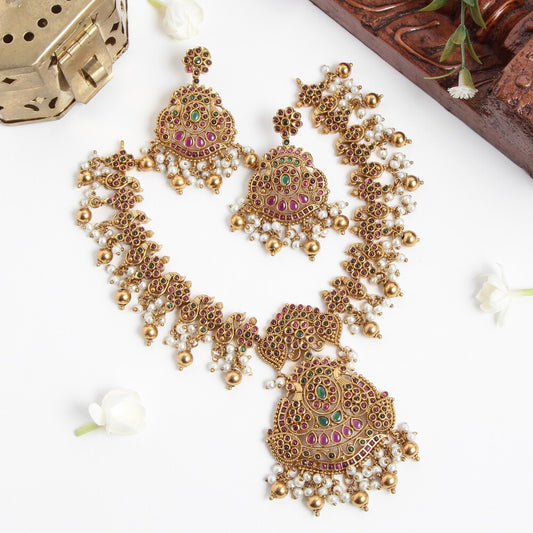 Antique Peacock design Kemp Necklace N272