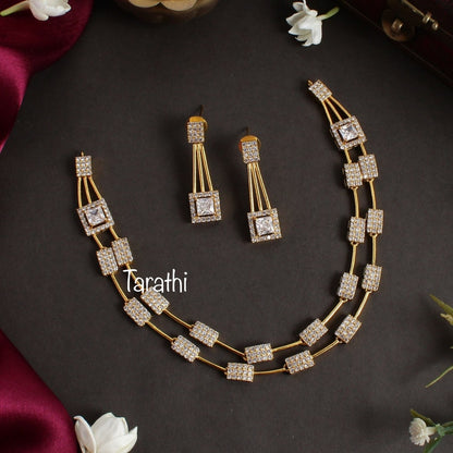 Diamond Look a like Necklace N278