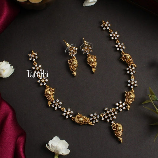 Antique Gold Peacock Neckpiece N287