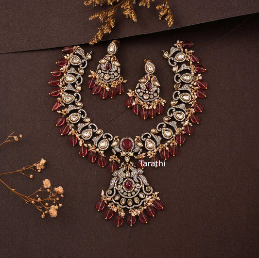 Victorian Diamond Peacock Necklace N393