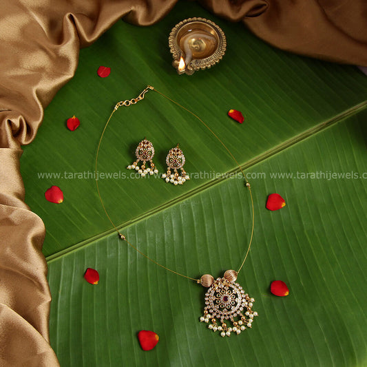 Peacock Pendant Invisible Necklace N450