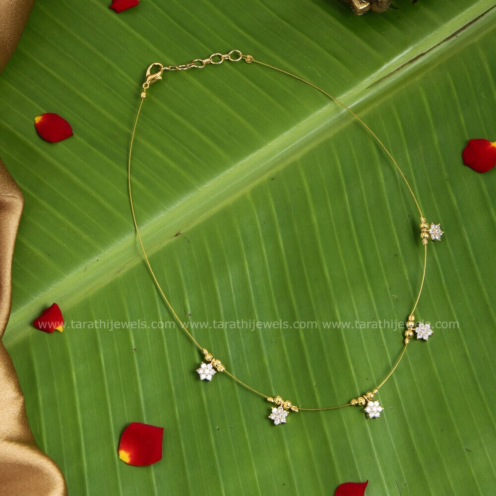 Simple Flower invisible Necklace N501