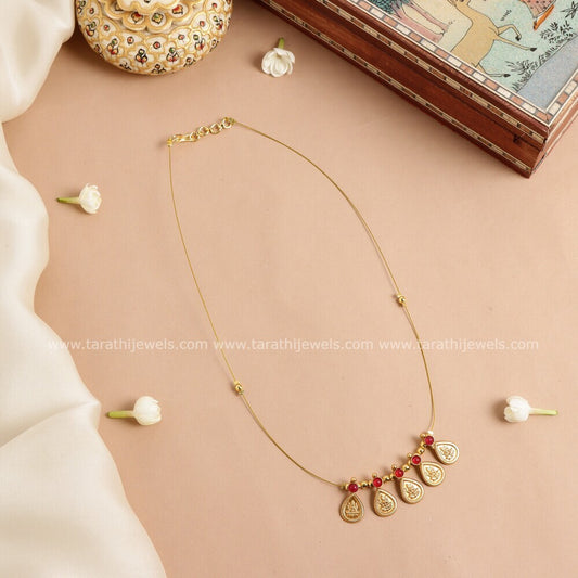 Invisible Lakshmi Coin Necklace N505