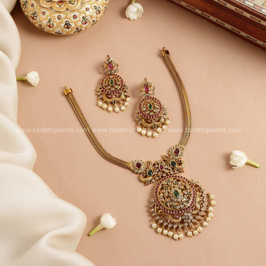 Gaja Peacock Pendant choker Neckpiece N522