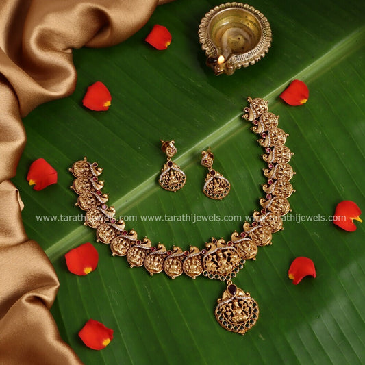 Lakshmi With Peacock Necklace N541