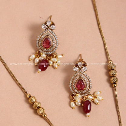 Janani Ruby color Necklace N606