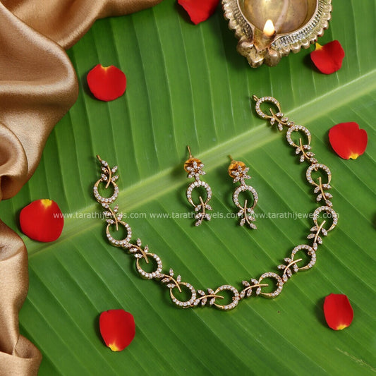 Diamond Look alike AD Necklace N612