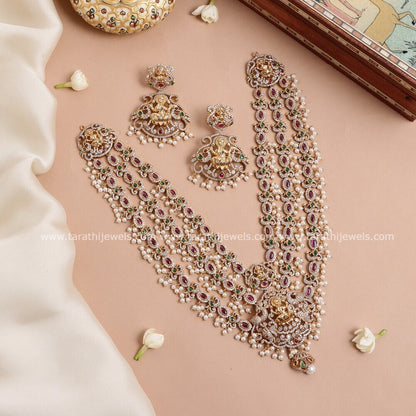 Three layered Lakshmi Guttapusalu Necklace N620