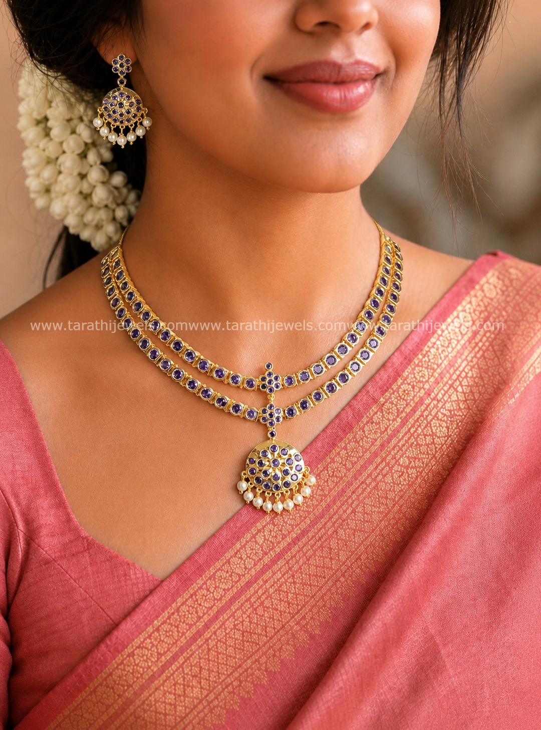 Ithanya Version2 Purple Kemp Necklace N736