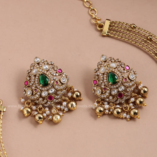 Ad Peacock Hasli Necklace with Earrings N770