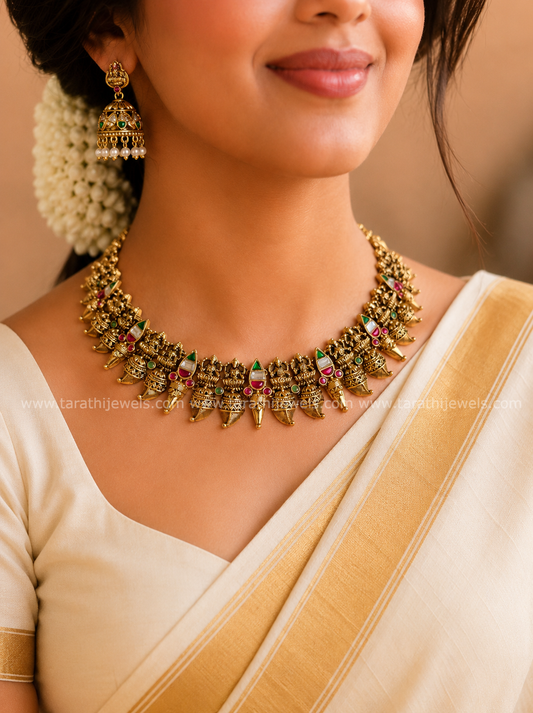 Tarathi Jadau Statement Necklace N782