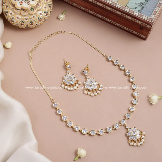 White stone Necklace N815