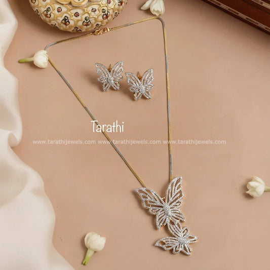 Beautiful Butterfly cz stone Chain N837