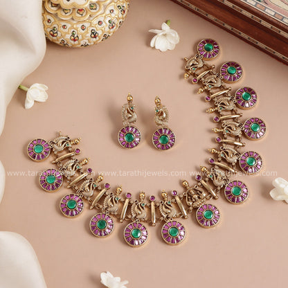 Tarathi Jadau Kundan Necklace