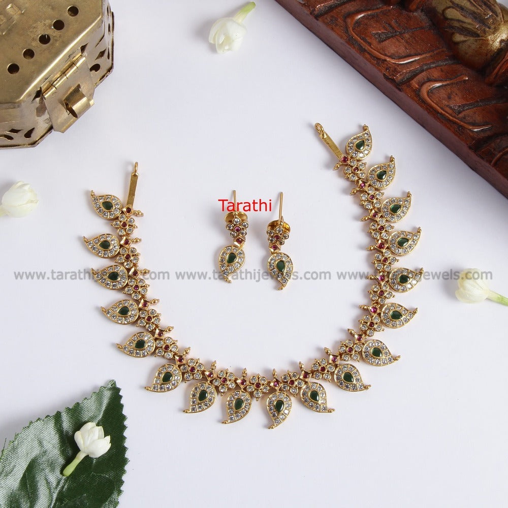 Beautiful Mango Design kemp stone Necklace N941