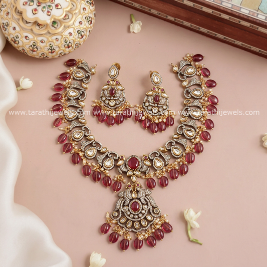 Victorian Diamond Peacock Necklace N944