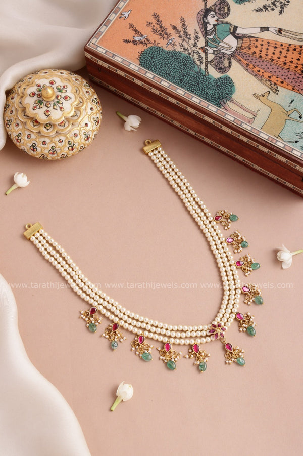 Premium Quality Pearl Maalai Kemp Necklace N948