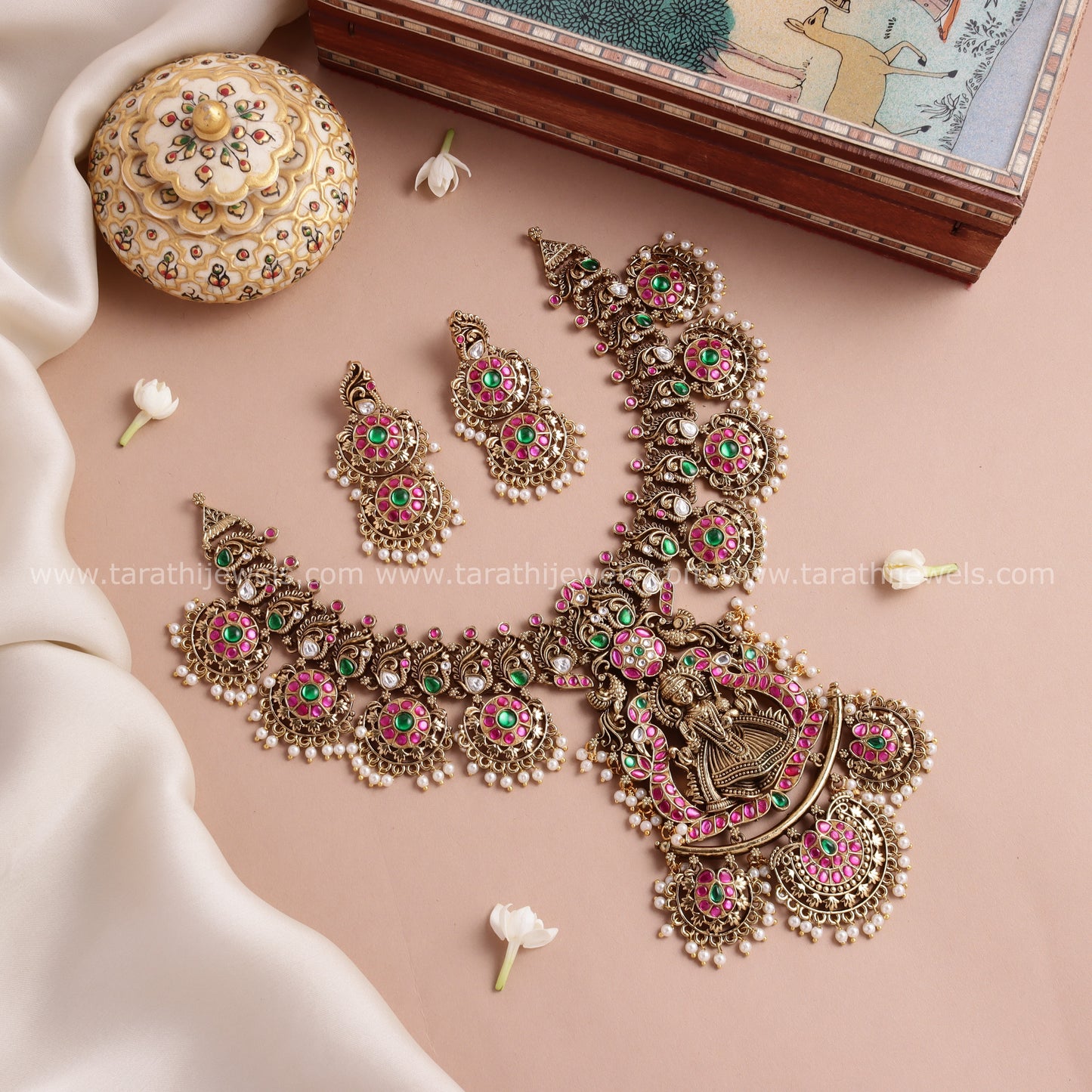 Gold Replica Kundan Jadau Neckpiece N960