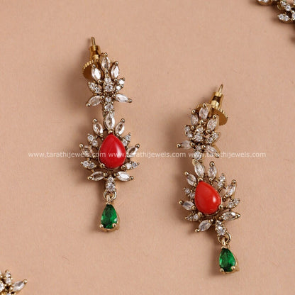 Tear Drop Coral Necklace N978