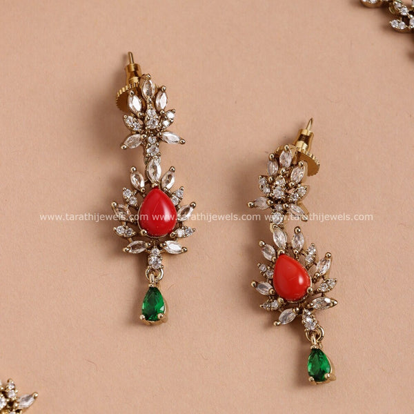 Tear Drop Coral Necklace N978