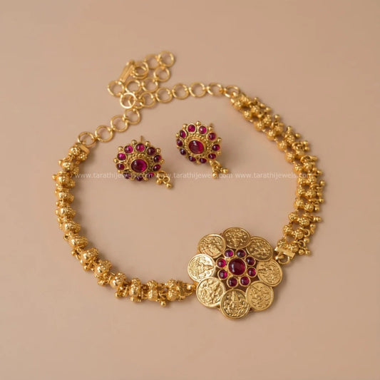 Beautiful Lakshmi Coin Choker CH380