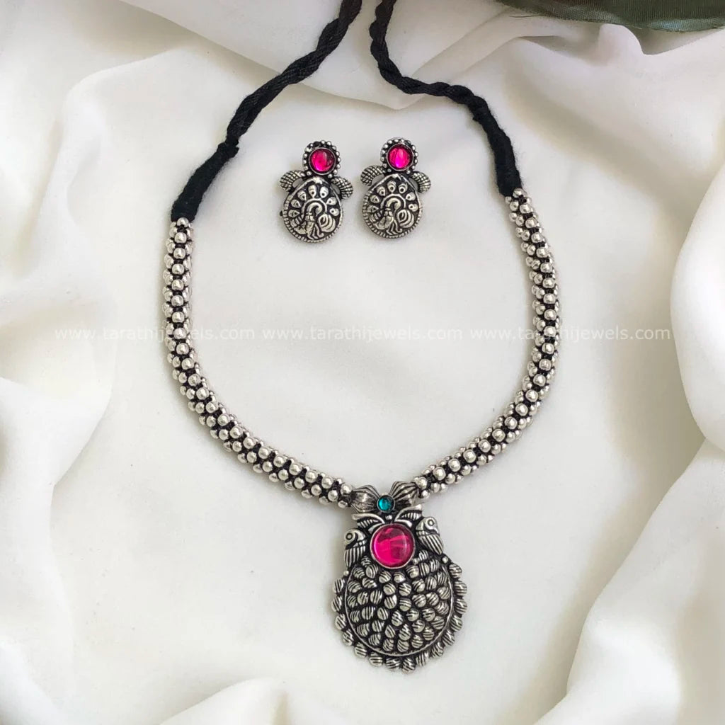 Oxidized Choker Neckpiece S08