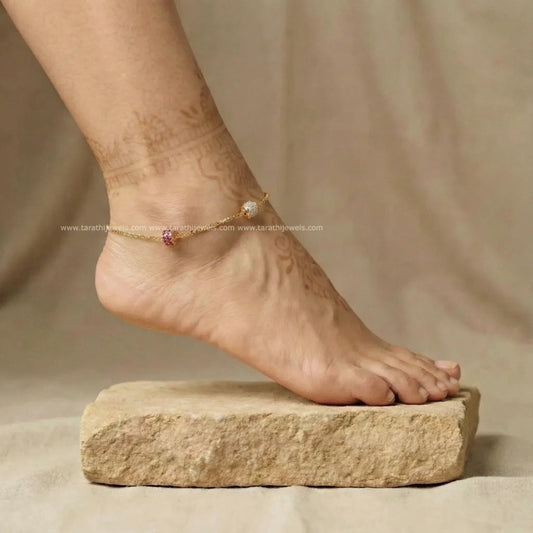 Gold Look alike Anklet AK40
